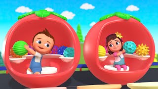 learning colors for kids with little baby boy and girl fun paly with color balls slider game 3d edu