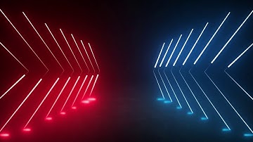 Motion Graphics Background | Royalty Free Footage | Arrow Shapes Neon Lights Loop |