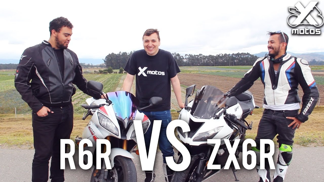 YAMAHA R6R VS ZX6R 636 / DRAG RACE / XMOTOS