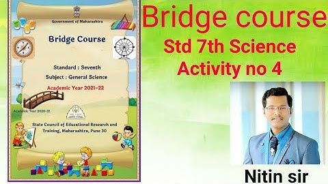 Bridge course || Std 7 || Science || Activity no 4 with answers || @pioneertutorials1717  Nitin sir