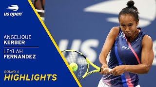 Angelique Kerber vs Leylah Fernandez Highlights | 2021 US Open Round 4