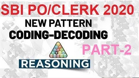 Coding Decoding  Part 2 | Reasoning Tricks for SBI PO 2020