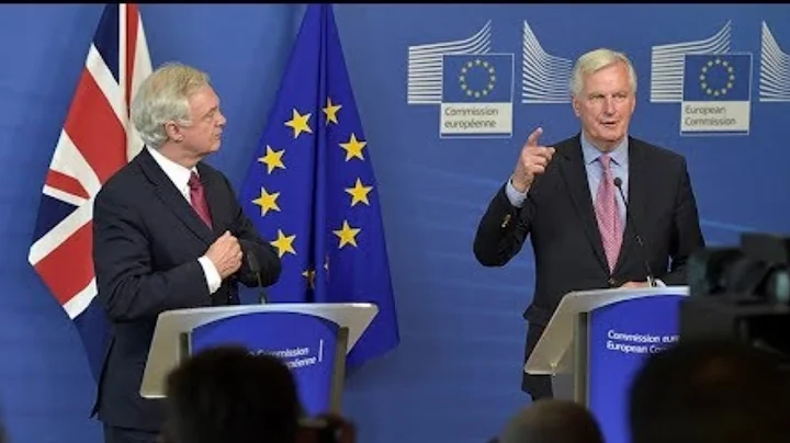 Brexit Secretary David Davis and EU's Michel Barnier Press Conference