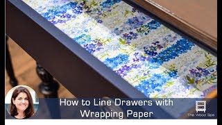 Lining Drawers with Gift Wrap Paper - Speedy Tutorial #29