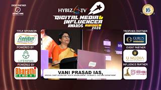 Vani Prasad IAS | Hybiz TV Digital Media &amp; Influencer Awards 2026