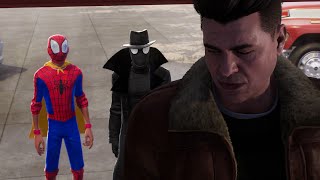 Marvels Spider-Man 2 Into The Spider Verse Noir Suit Miles Itsv Sb Suit Vs Sandman Gameplay Ps5