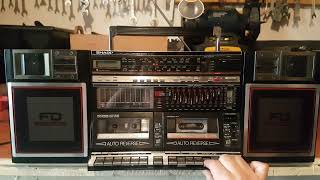 VINTAGE SHARP DOUBLE CASSETTE TEST BOOMBOX/JAPAN