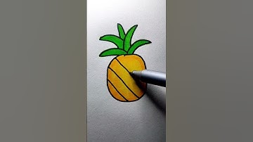 easy pineapple drawing #drawing #viral #shorts