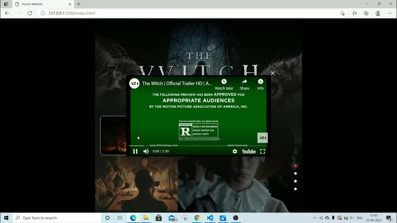 Horror website with HTML and JavaScript - YouTube