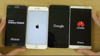 Benchmark Speed Test - Huawei Mate 8 VS Note 5 VS iPhone 6S+ VS Nexus 6P!