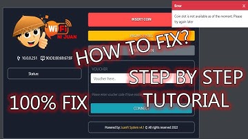 PISOWIFI JUANFI SYSTEM COINSLOT NOT AVAILABLE FIX!