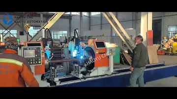 Double torches pipe flange automatic welding machine