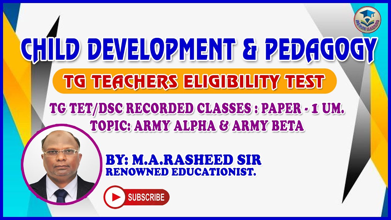 Sir Rasheed M CHILD DEVELOPMENT & PEDAGOGY | ARMY ALPHA & ARMY BETA | BY: M.A.RASHEED ...