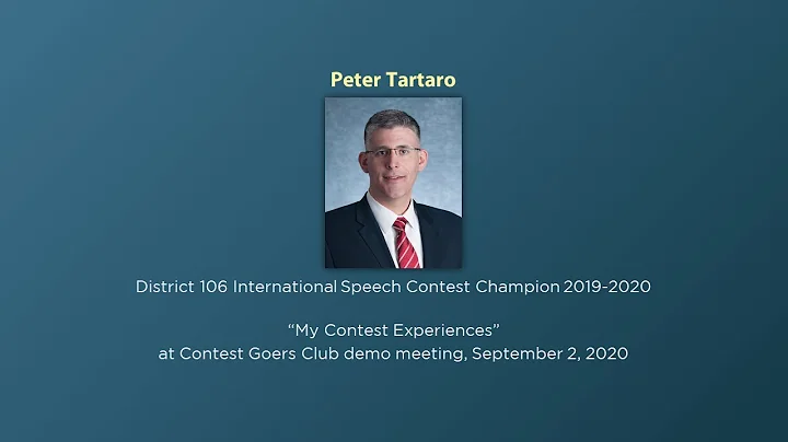 My Contest Experiences - Peter Tartaro