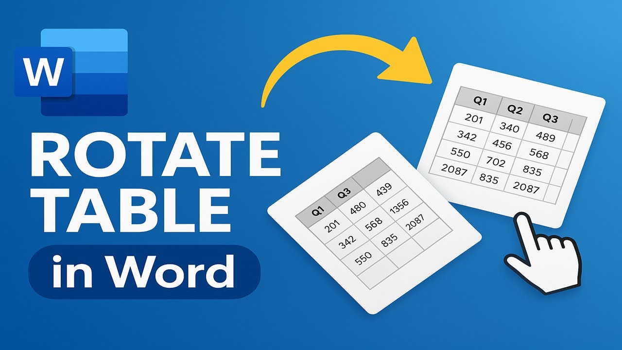 Left Rotate Table How to Rotate a Table in Microsoft Word? - YouTube