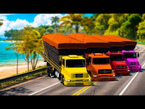 COMBOIO DE MERCEDÃO ARQUEADO com 10 TONELADAS DE CARVÃO! - EURO TRUCK SIMULATOR 2 + G920