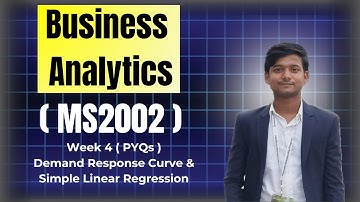 Lecture 8 | Business Analytics | D-R curve and Simple Linear Regression ( PYQs )