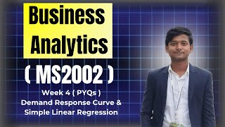 Lecture 8 | Business Analytics | D-R curve and Simple Linear Regression ( PYQs )
