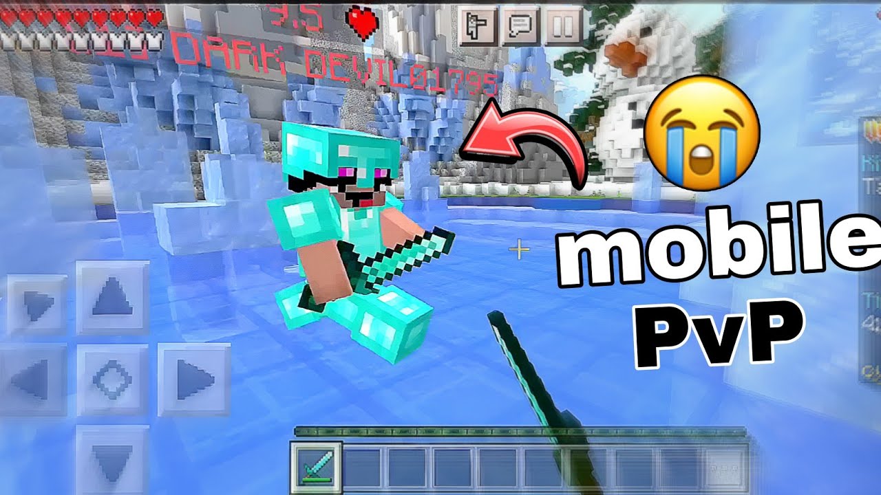 Minecraft PvP in mobile | Minecraft bedrock - YouTube