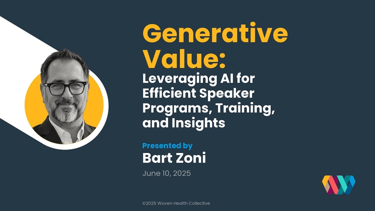 Generative Value: Leveraging AI for Efficient Speaker Programs, Training, and Insights