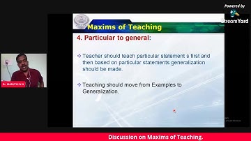 Maxims of Teaching.