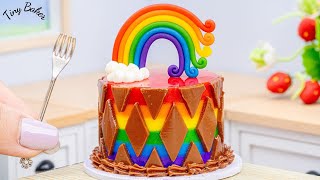 Rainbow Chocolate Cake  Zigzag Zest Rainbow Chocolate Cake with Hidden Rainbow | Tiny Baker