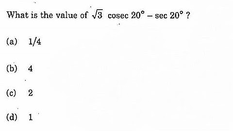 What is the value of √3 cosec20°- sec20° ?