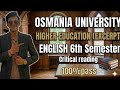 English || Sem 6th || Critical Reading || Higher Education (Excerpt) || Complete Explanation