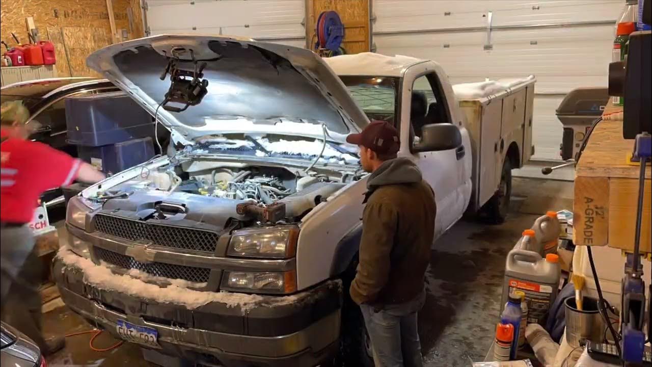 Replacing thermostat in 2003 Chevy 2500 HD with 6.0 L gas engine. - YouTube