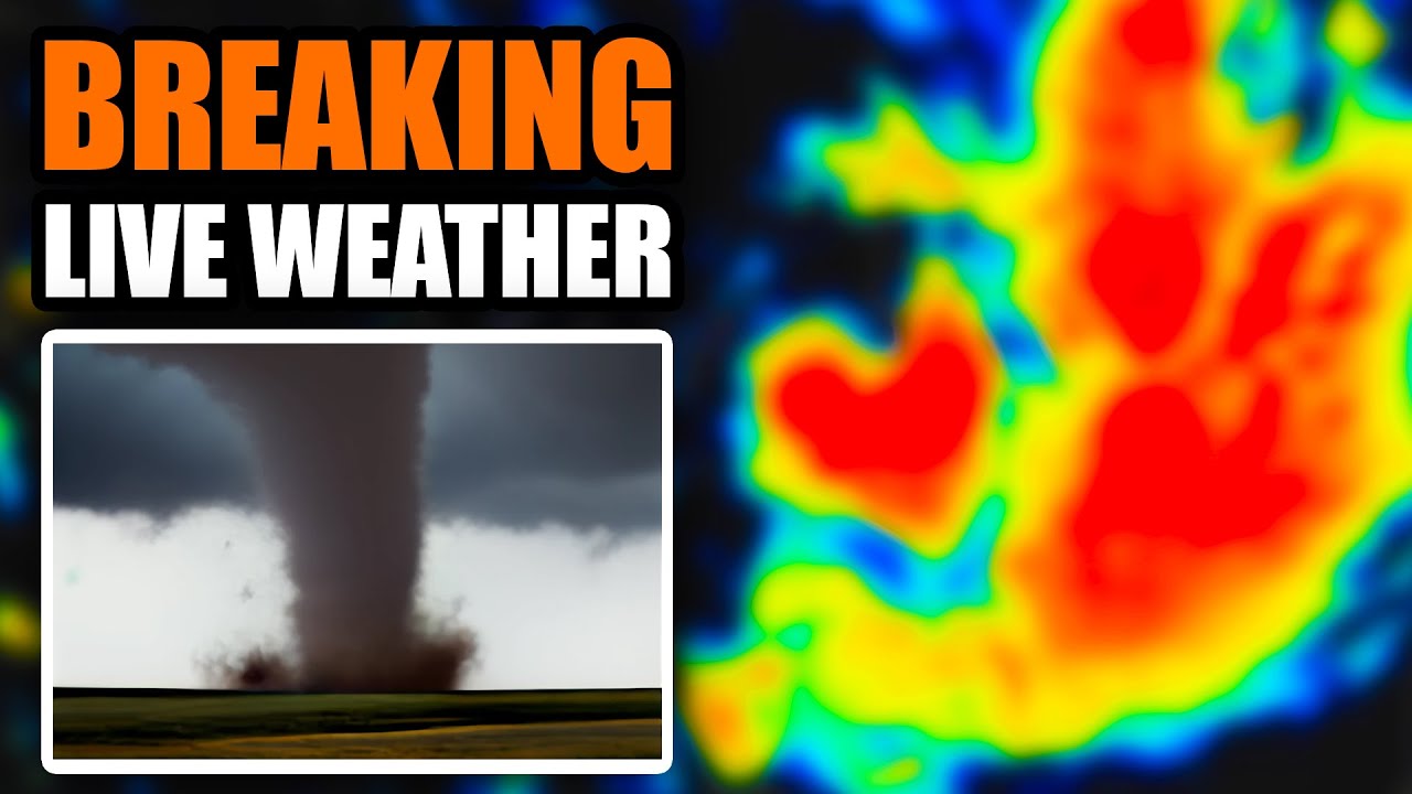 LIVE! Extreme Tornado Outbreak Coverage, Storm Chaser ON THE GROUND, Live Weather Channel