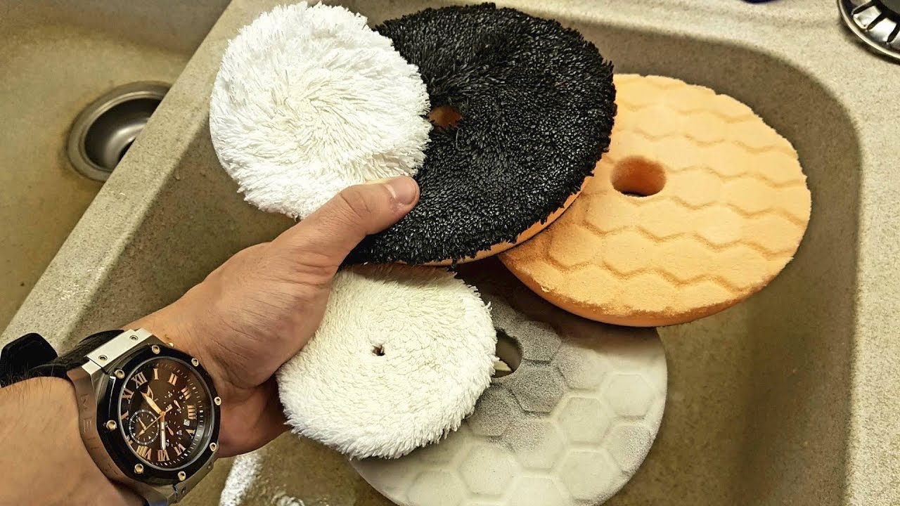 Best way to clean off these grind/buff/polishing pads? Middle one