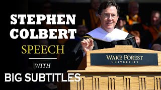 Stephen Colbert's Commencement Speech at Wake Forest University | ENGLISH SPEECH with BIG Subtitles by Daily English Speech 1,090 views 5 years ago 13 minutes, 23 seconds