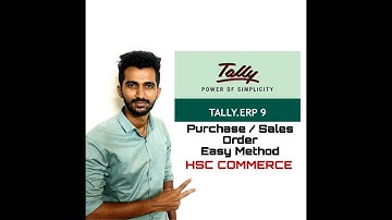 Easy Method Of Purchase Sales Order in Tally Erp9 ft.Jayesh Rajgor