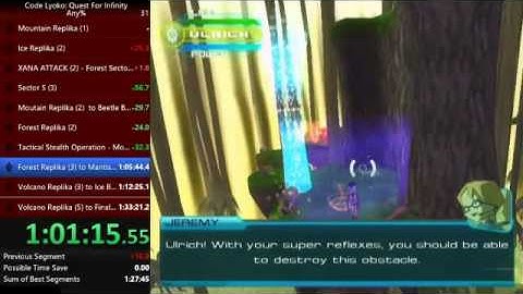 Code Lyoko: Quest for Infinity Any% Speedrun in 1:31:49