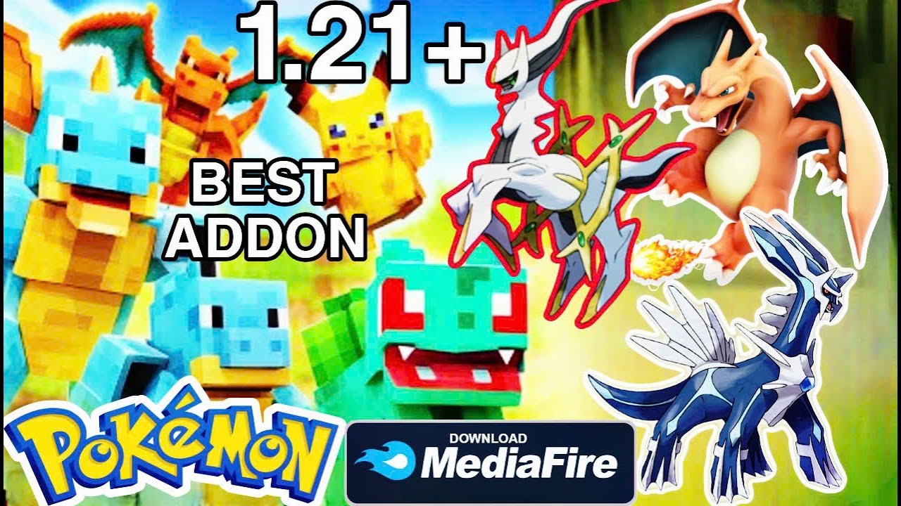 THE MOST EPIC POKÉMON ADDON FOR MCPE/MCBE 1.21+ | BEST MOD MINECRAFT ...