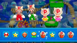 New Super Mario Bros U Deluxe Final Boss – 4 Players Walkthrough Co Op