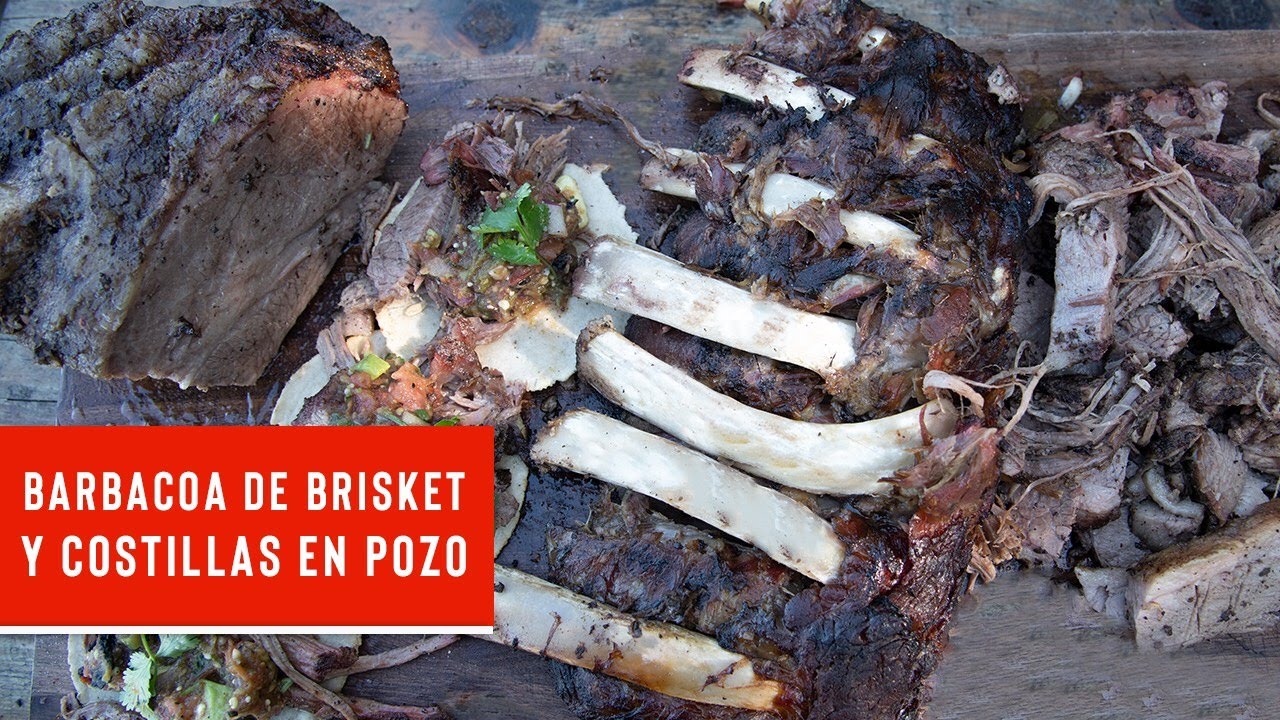Barbacoa de brisket y costillas en pozo YouTube