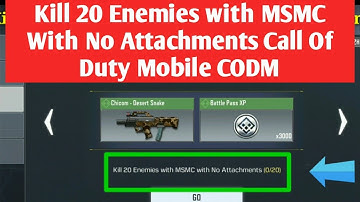 Kill 20 Enemies with MSMC With No Attachments Call Of Duty Mobile CODM