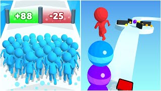 Famous Count Master vs Stack Rider | Android iOS Mobile Gameplay Walkthrough Net Worth