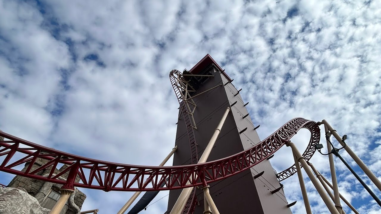 Cannibal Rollercoaster Front Row POV 4K Lagoon Amusement Park