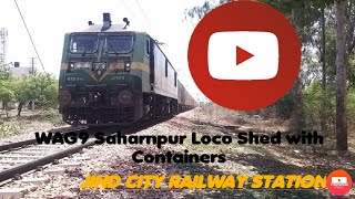 WAG9 Saharnpur Loco Shed with Containers  || Transporter Nk ????  #WAG9 #northernrailway #jind