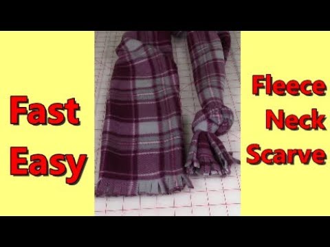 10 Minute Fleece Neck Scarf | The Sewing Room Channel - YouTube