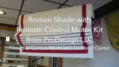 Motorized Roman Shade with Remote Control