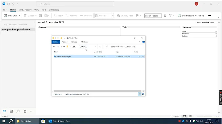 Import a PST file into Microsoft Outlook