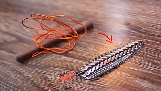 Twisted Copper Wire Spoon Lure \ making lures for fishing