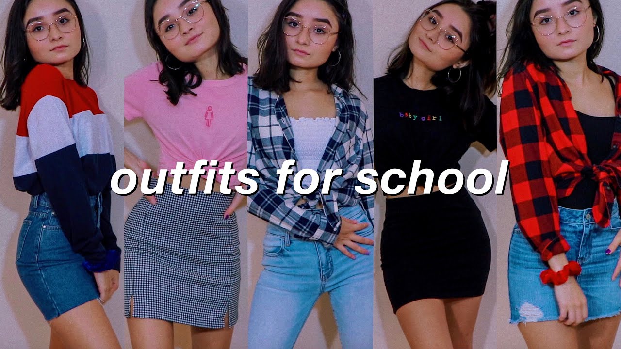 10 comfy but cute outfit ideas for school | brizzabella - YouTube