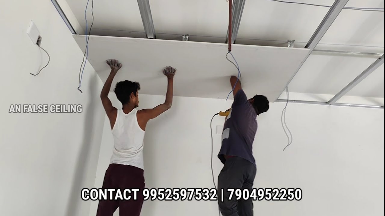 Plain Gypsum False Ceiling Work | Budget Interior Design | AN FALSE CEILING