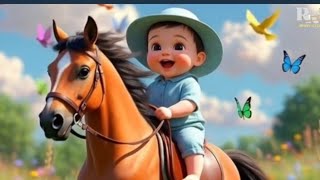 Baby Rides a Horse 🐴 | Fun Sing-Along Nursery Rhymes for Babies & Kids | Family Song