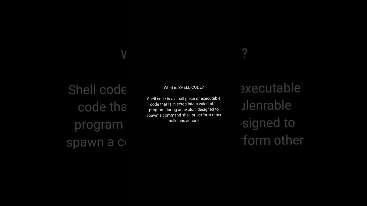 What is SHELL CODE? 