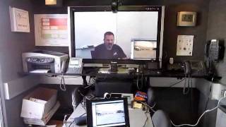 Chris Boyd, ICS, shows Telepresence over Satellite in Cisco NERV TACOPS Vehicle at IWCE 2012